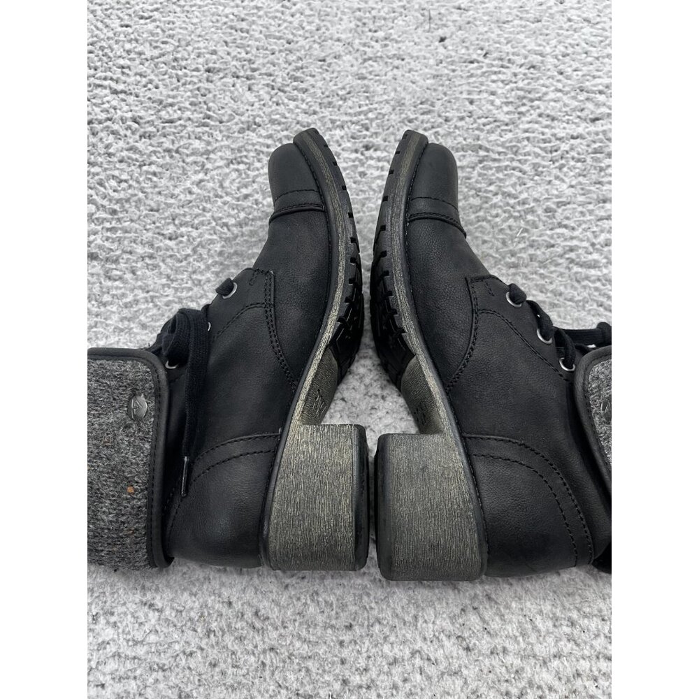 Women's Roxy Pepper Black Combat Fold Over Cuff Block Heel Boot Size 7.5 - Picture 7 of 10